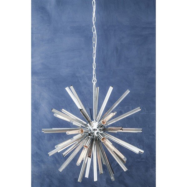 Kovové závesné svietidlo so skleneným tienidlom ø 75 cm Karlo – Premier Housewares-image-4