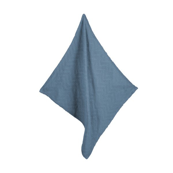 Modrá pletená detská deka z Bio bavlny 80x80 cm Seashells – Roba-image-1