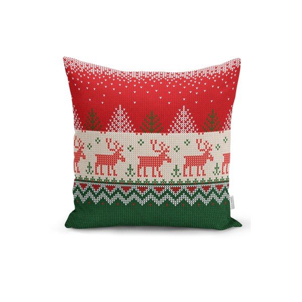 Súprava 4 vianočných obliečok na vankúš a behúň na stôl Minimalist Cushion Covers Merry Christmas-image-4