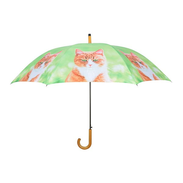 Svetlozelený dáždnik s mačkami Esschert Design, ⌀ 120 cm