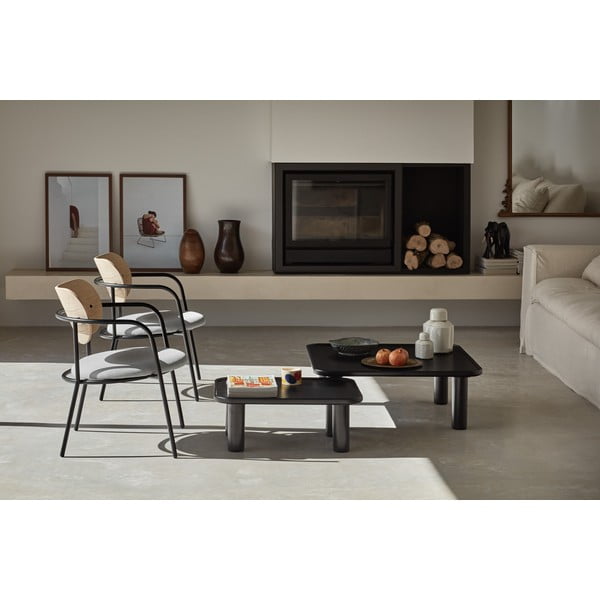 Súprava 2 čiernych odkladacích stolíkov Teulat Nest-image-3