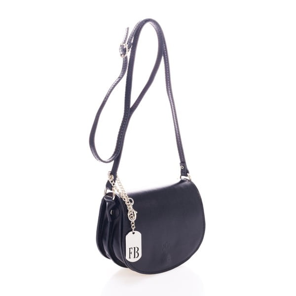 Čierna kabelka z pravej kože Federica Bassi Bubo-image-2