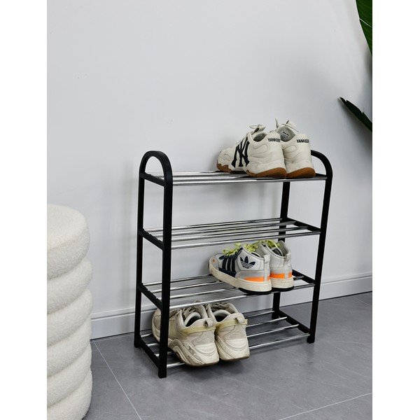 Čierny plastový stojan na topánky 50,5x57x19 cm Hallfrid – Yes Everyday-image-1