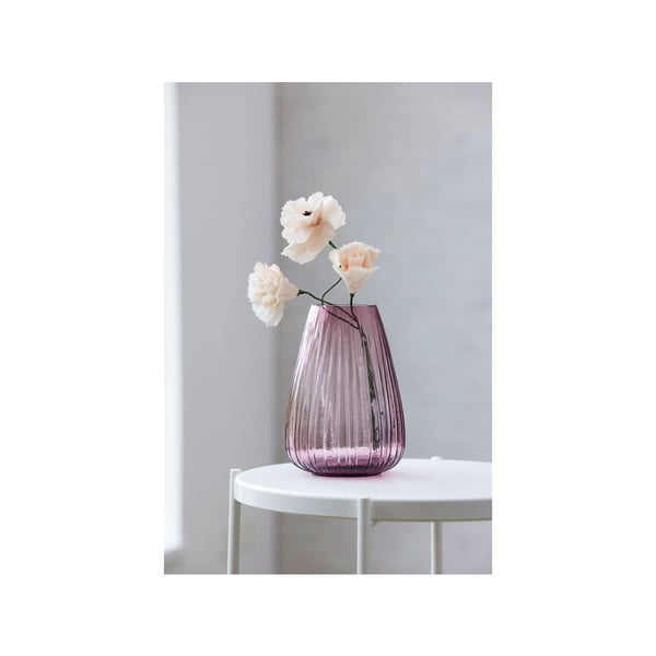 Ružová sklenená váza Bitz Kusintha, výška 22 cm-image-3