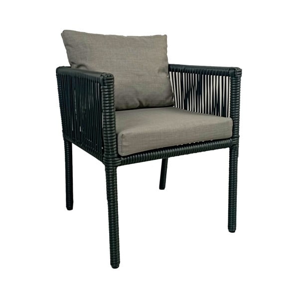 Sivá záhradná jedálenská súprava z umelého ratanu pre 6 Vera 2 – Floriane Garden-image-3