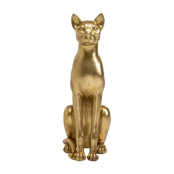 Dekoratívna soška mačky v zlatej farbe Kare Design, výška 74 cm