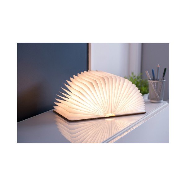 LED stolová lampa s textilným tienidlom (výška 2,5 cm) Booklight – Gingko-image-1