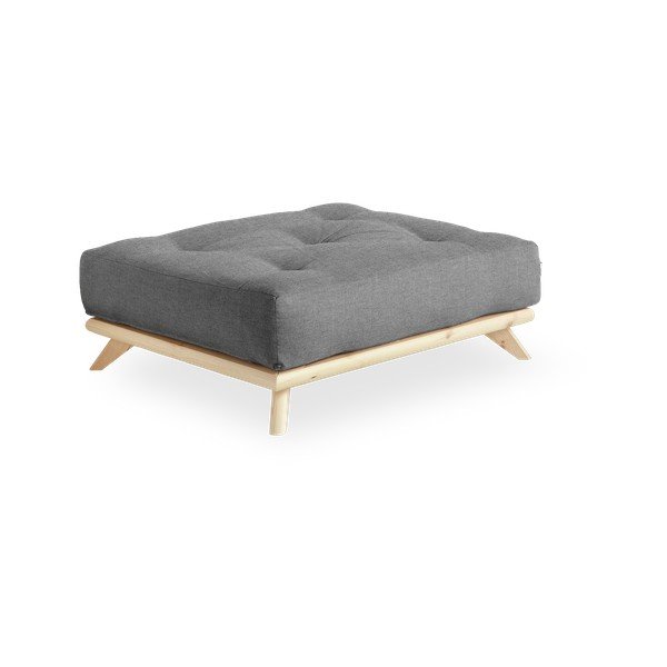 Podnožka so sivým poťahom Karup Design Senza Natural/Granite Grey