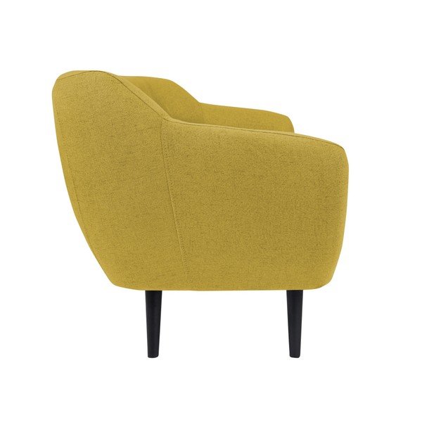 Žltá dvojmiestna pohovka s hnedými nohami Mazzini Sofas Piemont-image-2