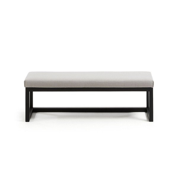 Čierna/sivobéžová lavica Loya – Kave Home