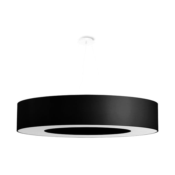 Čierne závesné svietidlo s textilným tienidlom ø 90 cm Galata – Nice Lamps