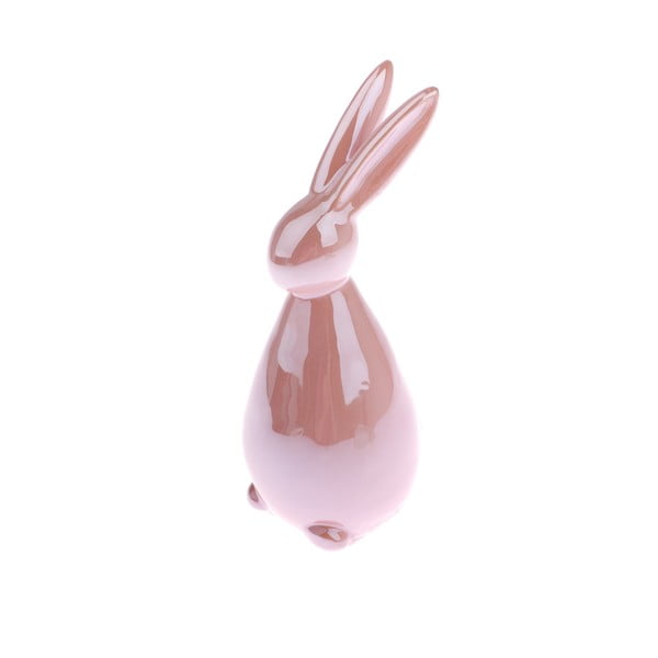 Ružová keramická dekorácia v tvare zajaca Dakls Easter Deco Hare