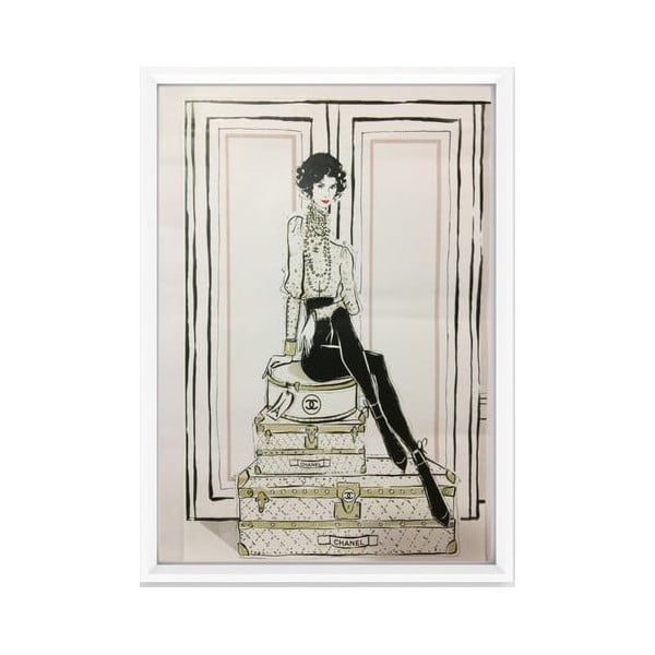 Plagát 20x30 cm Chanel Suitcases - Piacenza Art