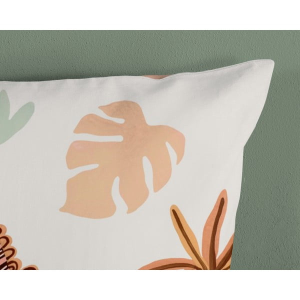 Hnedé/béžové bavlnené detské obliečky do postieľky 100x135 cm Dino – Good Morning-image-3