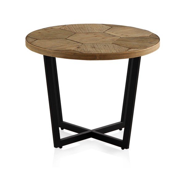 Konferenčný stôl s čiernou železnou konštrukciou Geese Honeycomb, ⌀ 59 cm-image-2