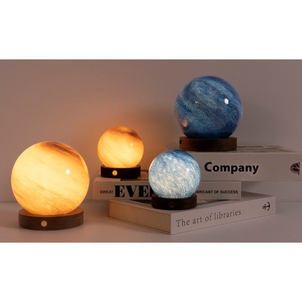 Tmavo prírodná svetelná dekorácia na USB ø 12 cm Galaxy Breeze – Gingko-image-2