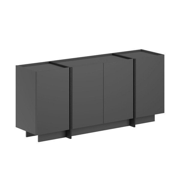Antracitová komoda s otvorom pre káble 180x80x45 cm Dorma – Kalune Design