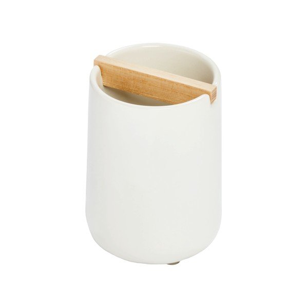 Biely keramický pohárik na zubné kefky iDesign Eco Vanity-image-2