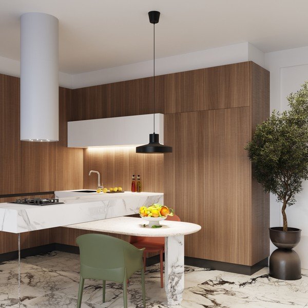 Čierne závesné svietidlo ø 35 cm Vito – Sollux-image-1