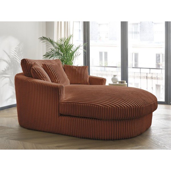 Oranžové menčestrové kreslo Belem – Bobochic Paris-image-1