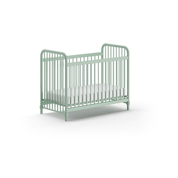 Zelená kovová postieľka 60x120 cm BRONXX – Vipack-image-2