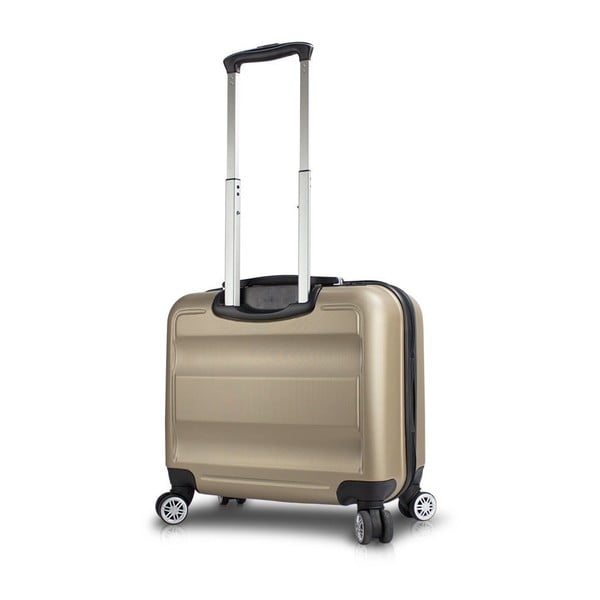 Cestovný kufor na kolieskach s USB portom v zlatej farbe My Valice COLORS LASSO Cabin Suitcase