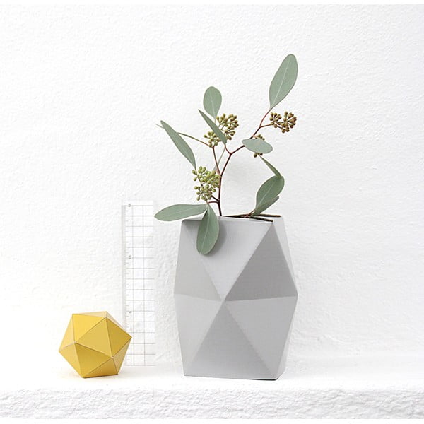 Skladacie origami váza SNUG.Low Grey