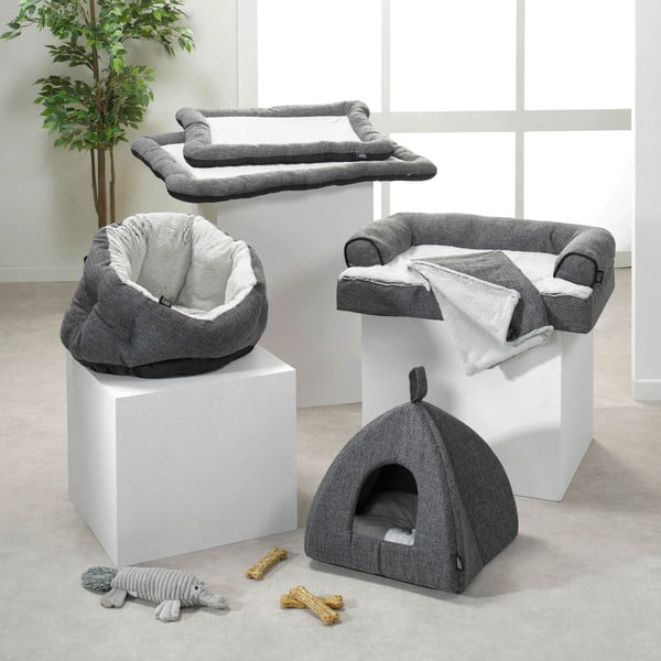 Sivý kukaň pre mačku 40x40 cm – Love Story-image-2