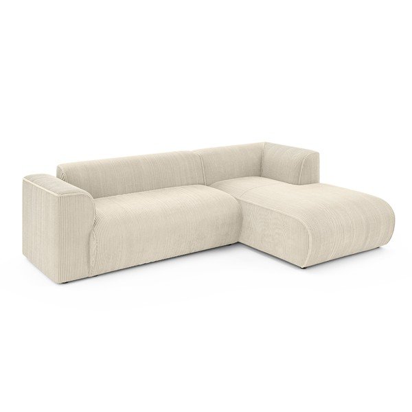 Béžová menčestrová rohová pohovka (pravý roh/s leňoškou) Merid  – Ropez-image-2