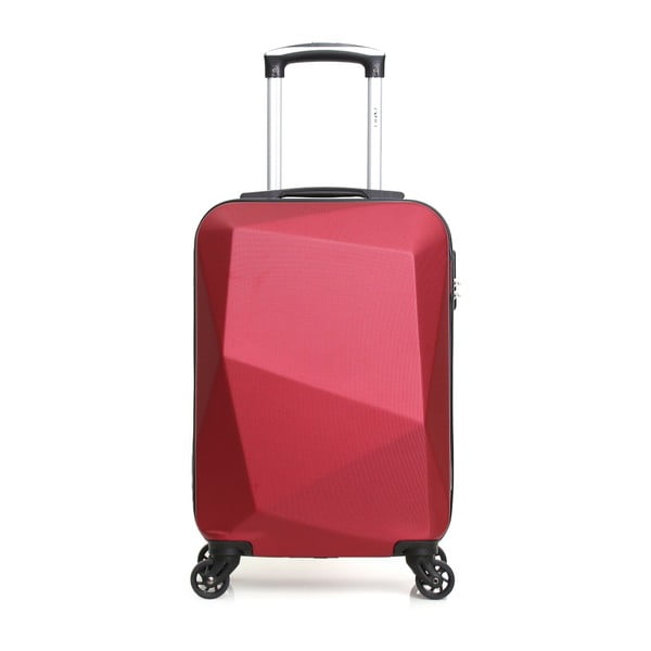 Červený cestovný kufor na kolieskach Hero Diamond
