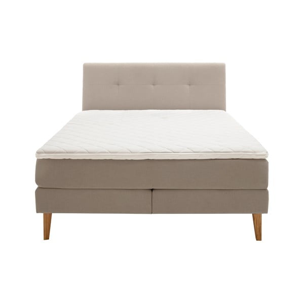 Béžová boxspring posteľ 160x200 cm Stockholm – Meise Möbel-image-3
