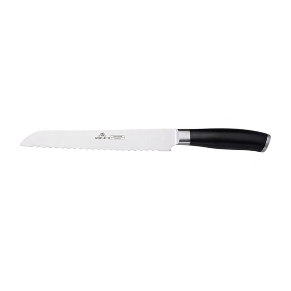 Kuchynský nôž na pečivo s čiernou rukoväťou Gerlach, Ø 20 cm
