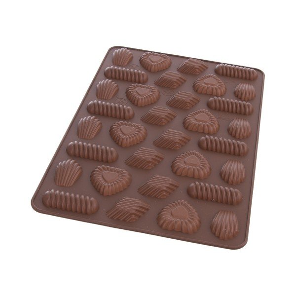 Hnedá silikónová forma Orion Candy, 31 x 21 cm