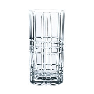 Súprava 4 pohárov a slamiek z krištáľového skla Nachtmann Long Drink, 445 ml