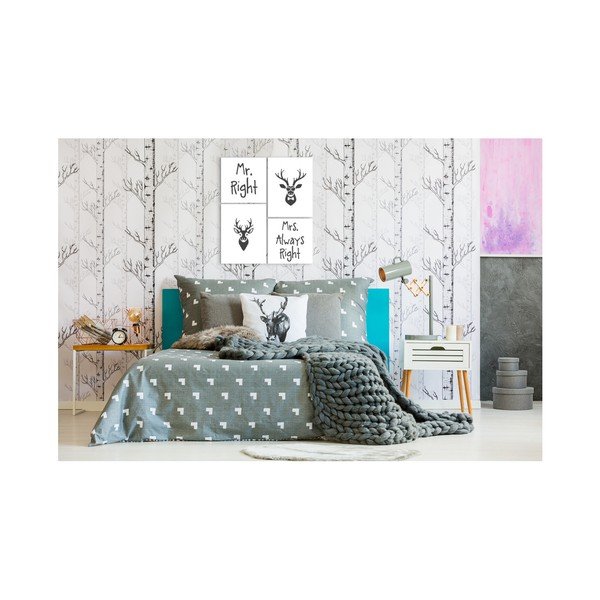 Viacdielny obraz Styler Scandi Mr & Mrs, 64 × 74 cm-image-1