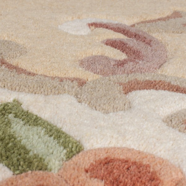 Béžový vlnený koberec Flair Rugs Aubusson, ⌀ 120 cm-image-3