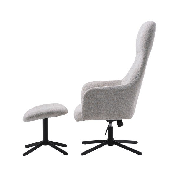 Svetlosivé otočné relaxačné kreslo Manning – Unique Furniture-image-4