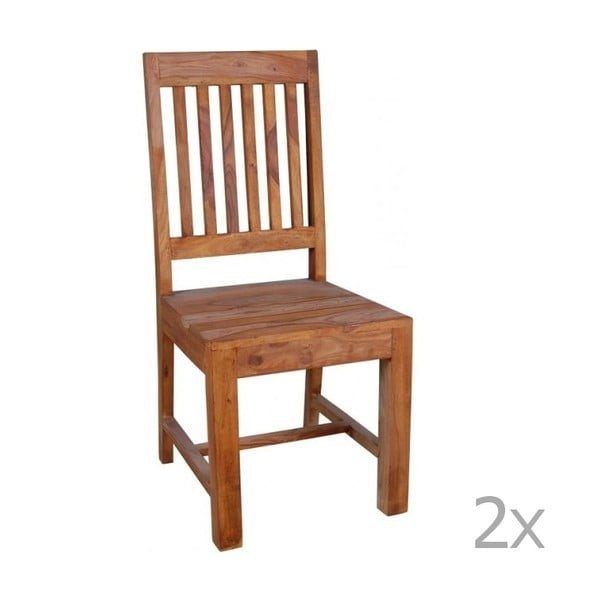 Sada 2 jedálenských stoličiek z palisandrového dreva Massive Home Dina
