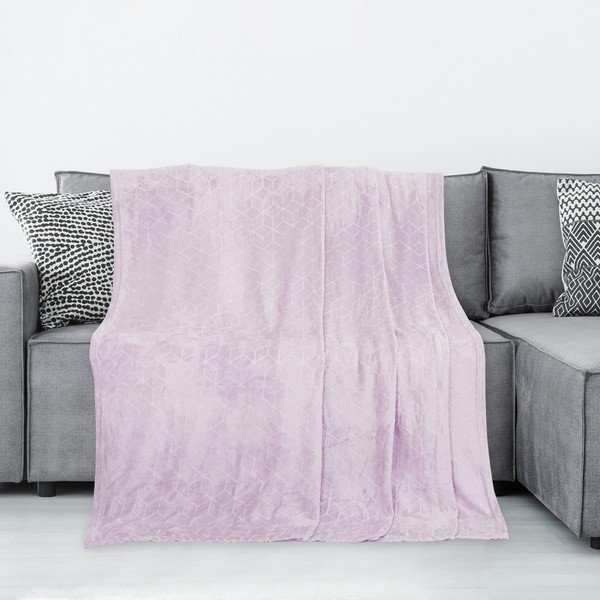 Púdrovoružová deka z mikrovlákna DecoKing Nessa, 200 × 150 cm-image-2