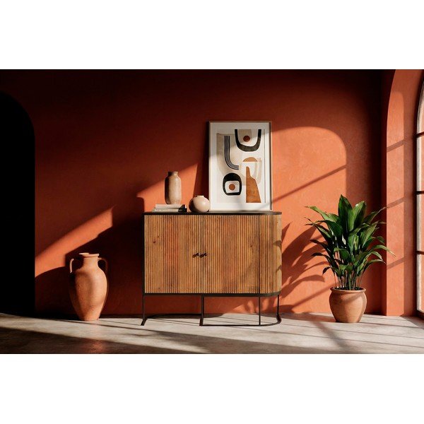 Komoda z mangového dreva v prírodnej farbe 110x90x40 cm Curve – MOME-image-2