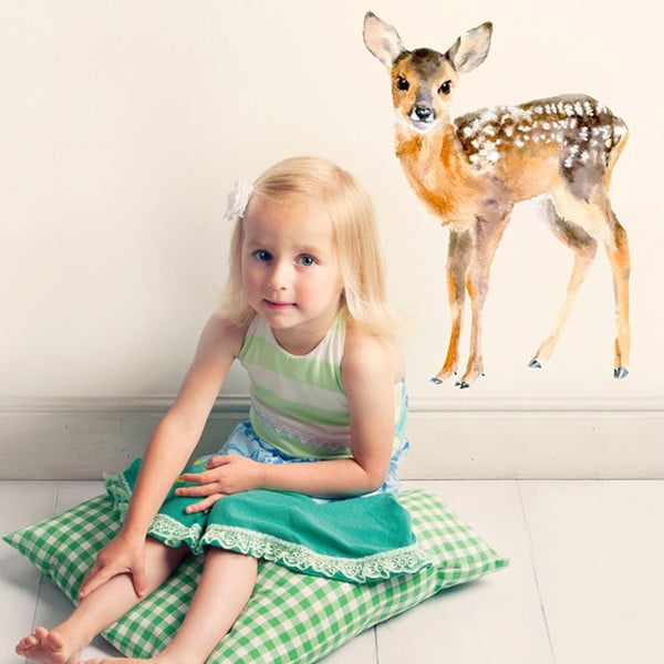 Samolepka na viac použití Baby Deer, 56x40 cm