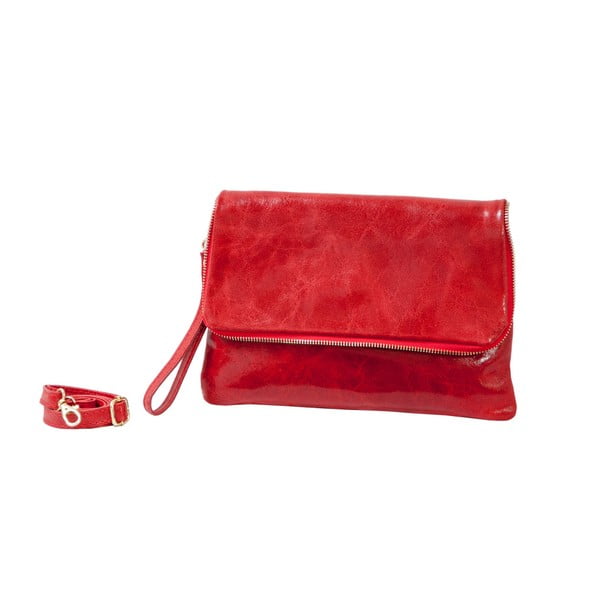 Červená kabelka z pravej kože Andrea Cardone Alessia