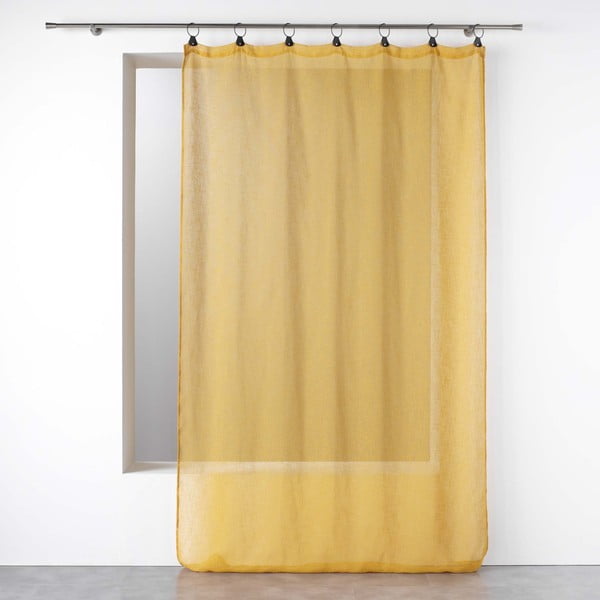 Žltá voálová záclona 140x240 cm Linka – douceur d'intérieur