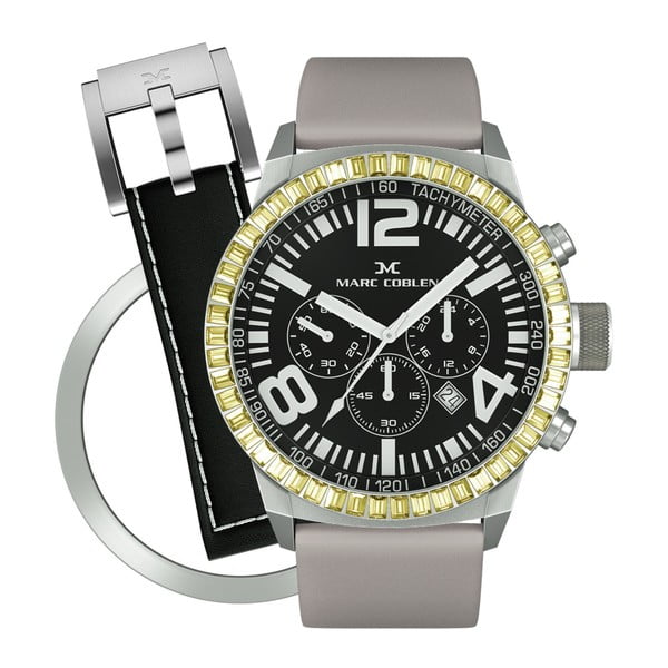 Dámske hodinky Marc Coblen s remienkom a krúžkom na ciferník naviac P115