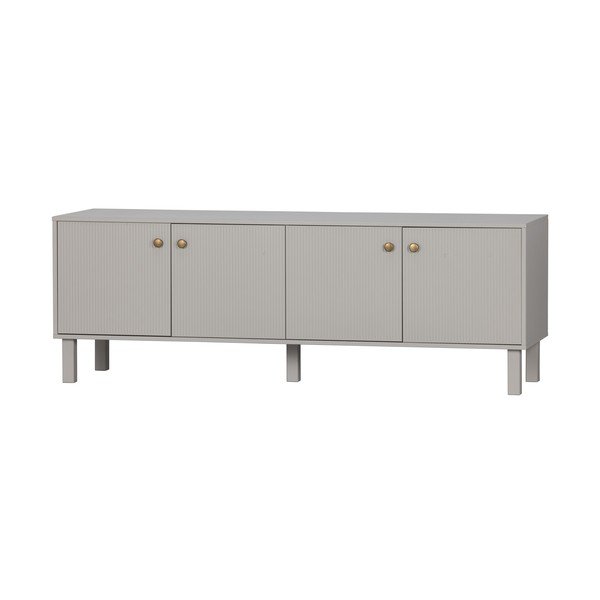 Svetlosivý TV stolík z borovicového dreva 160x56 cm Madu – WOOOD-image-4
