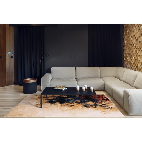 Vlnený koberec 133x180 cm Burst dark beige – Agnella-image-1