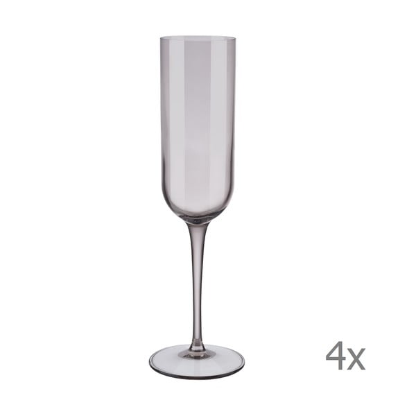 Sada 4 fialových pohárov na šampanské Blomus Mira, 210 ml