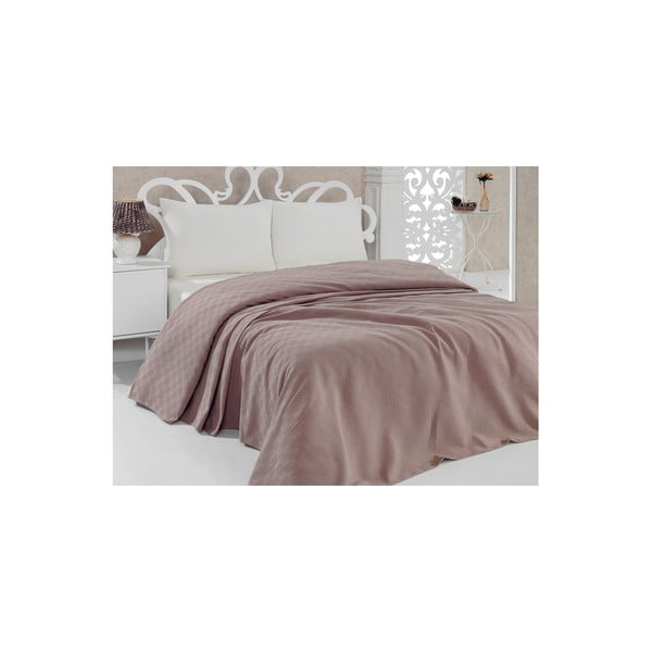 Ľahká prikrývka na posteľ Pique Brown, 200 × 240 cm-image-1