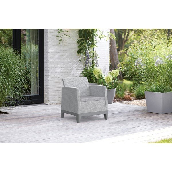 Svetlosivé plastové záhradné kreslá v súprave 2 ks Scandi Forma – Keter-image-1