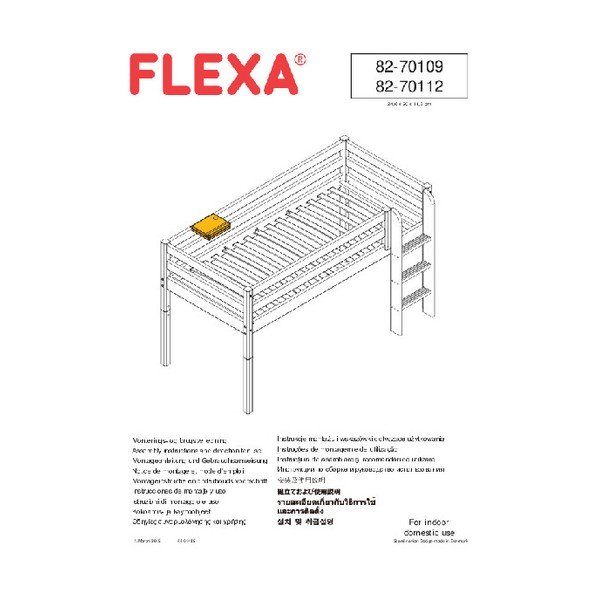Biely závesný držiak na tablet k detskej posteli Flexa Classic-image-1